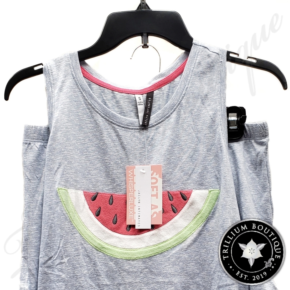 Jaclyn Intimates Watermelon Pajama Shorts 2-PC Set - Picture 2 of 4